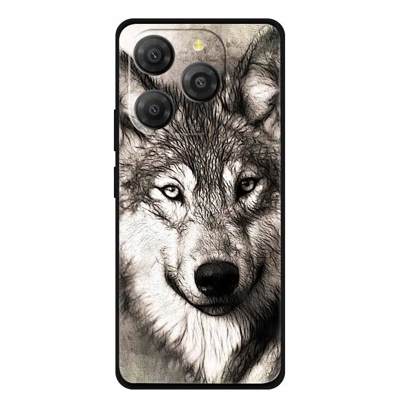 Black Lion & Wolf Silicone Soft Phone Case - Sleek Back Cover
