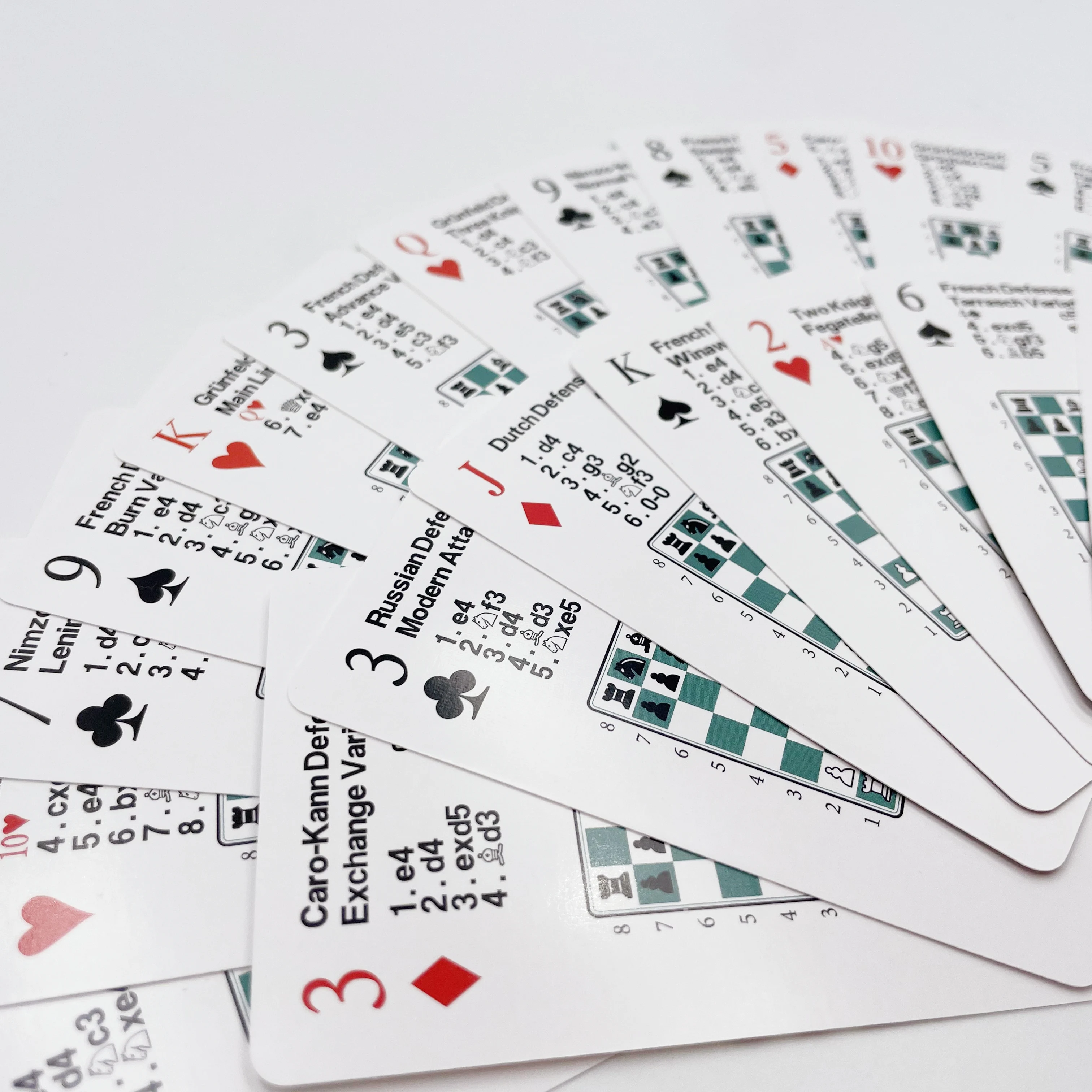 Benoni Chess Openings Cards for chess lovers to study chess strategy tactics opening moves