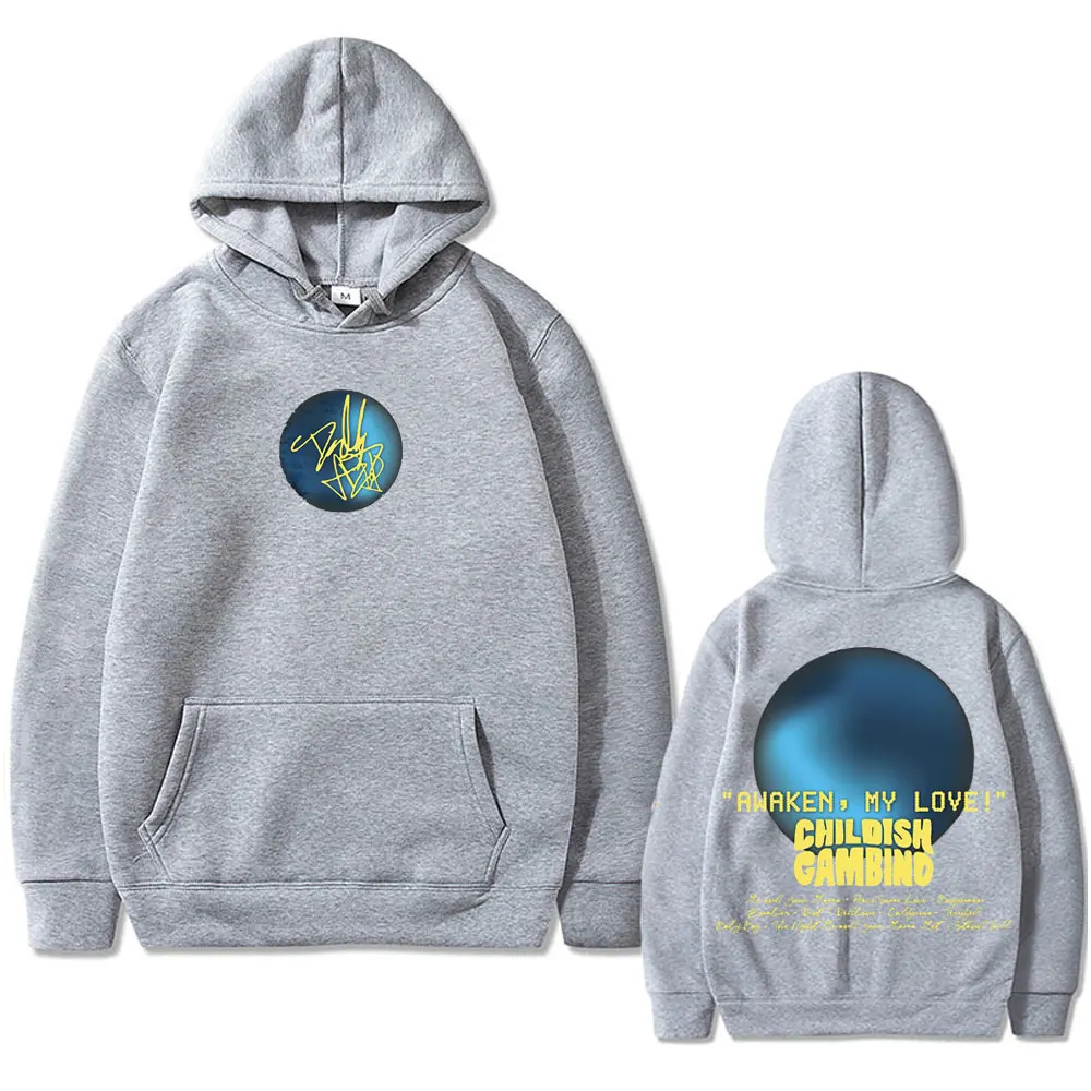 Awaken My Love Childish Gambino Graphic Hoodie Men Women Hip Hop Vintage Sweatshirt Men's Casual Streetwear Oversized Hoodies