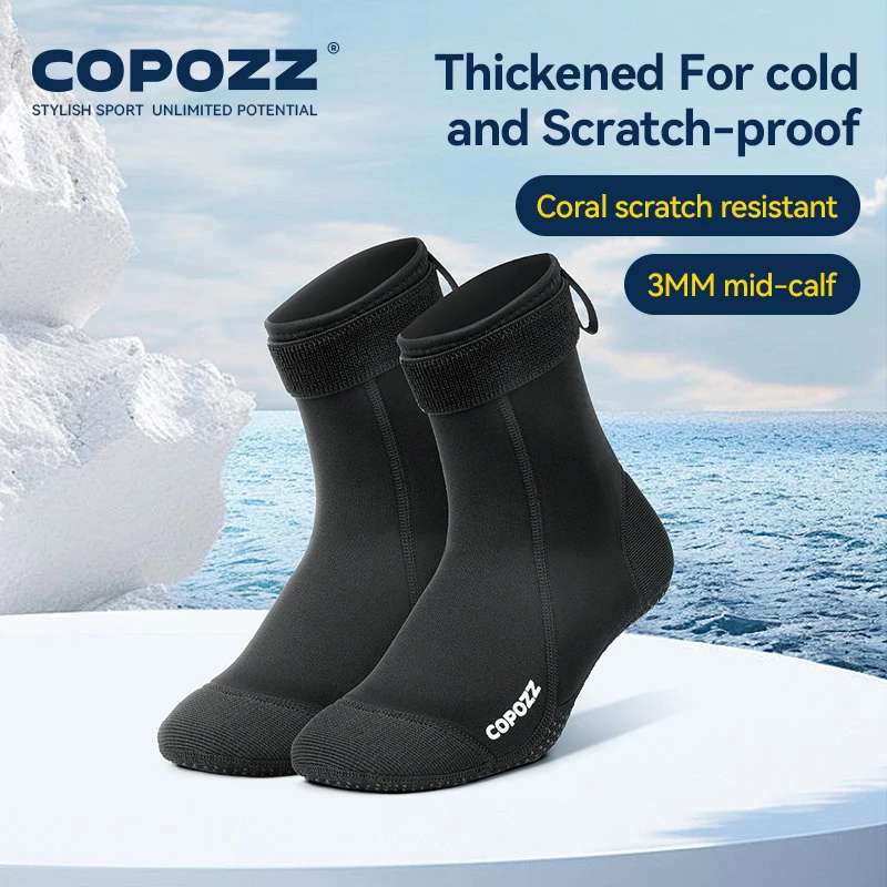 COPOZZ 44600 Neoprene Diving Socks 3mm/5mm Diving Boots Waterproof Socks Non-slip Beach Warm Diving Swimming Surfing Socks Wetsuit