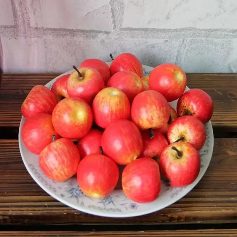 10 Pcs Mini Simulazione Super Small Mele Schiuma Plastica Finta Frutta Artificiale Modello House Party Decor