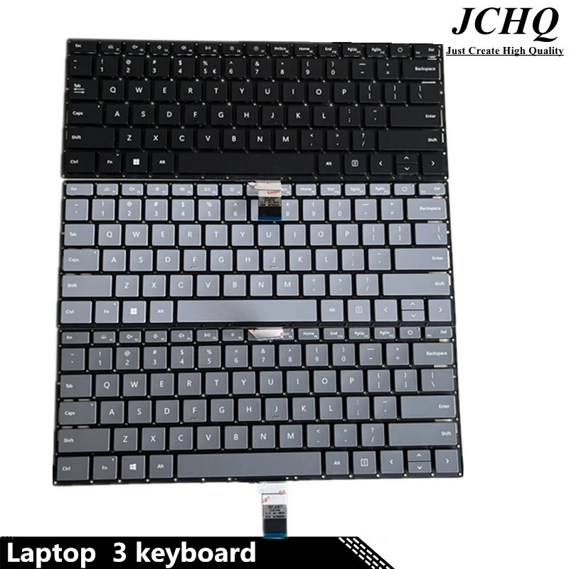 Jchq-teclado para Notebook Microsoft Surface Original 1873 us 13.5 15 Preto Prata Cinza