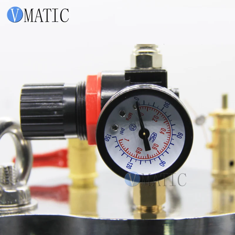 Free Shipping Stainless Steel Pneumatic Pressure Tank Air Reservoir 10 L