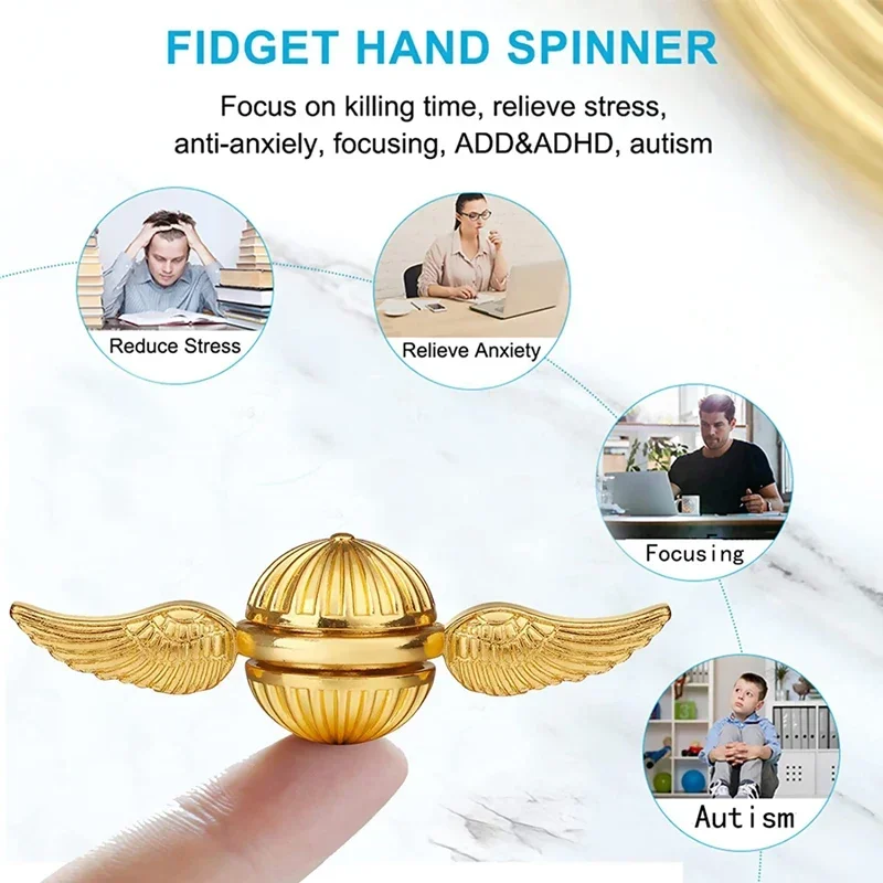 Fidget Toys Stress Relief Toys Magic Props Toys Harries Magic Boy Fidget Spinner Golden Snitch 5styles