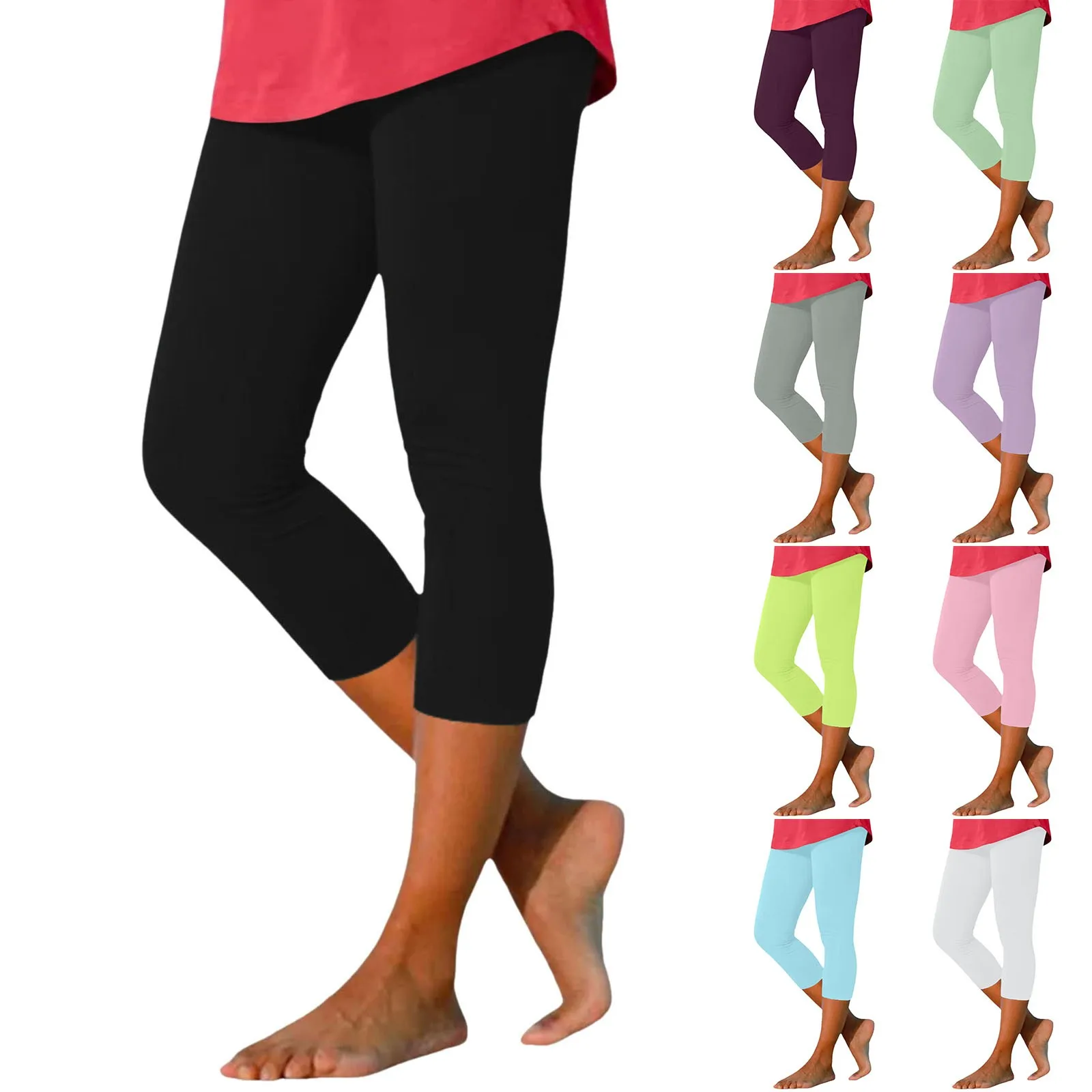 

Summer Ice Silk Short Leggings Women Ultra Thin Pants Leggings Elastic Slim Short Capris Girl Basic Bodycon Beach Jeggings