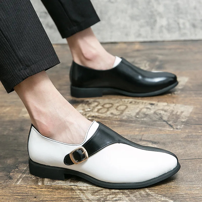 Leather Shoes Mens Designer Dress Formal Leather Shoes Fashion Wedding Casual Slides Men Loafers Driving Half