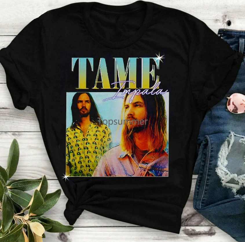 

Tame Impala Music T Shirt Black All Size Cotton