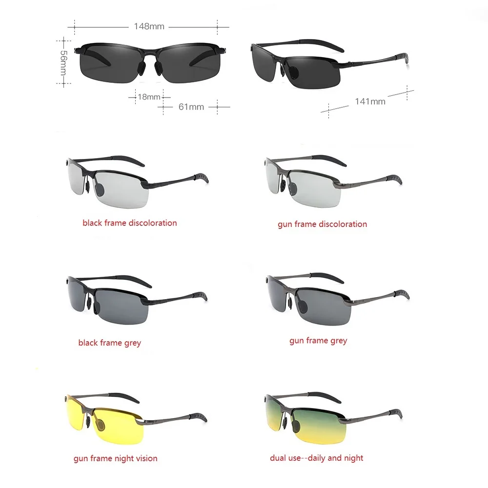 Men Women Photochromic Sunglasses Polarized Driving Chameleon Glasses Color Change Sun Glasses Day Night Vision Driver Eyewear driving glasses photochromic sunglasses night vision sunglasses polarized sunglasses
