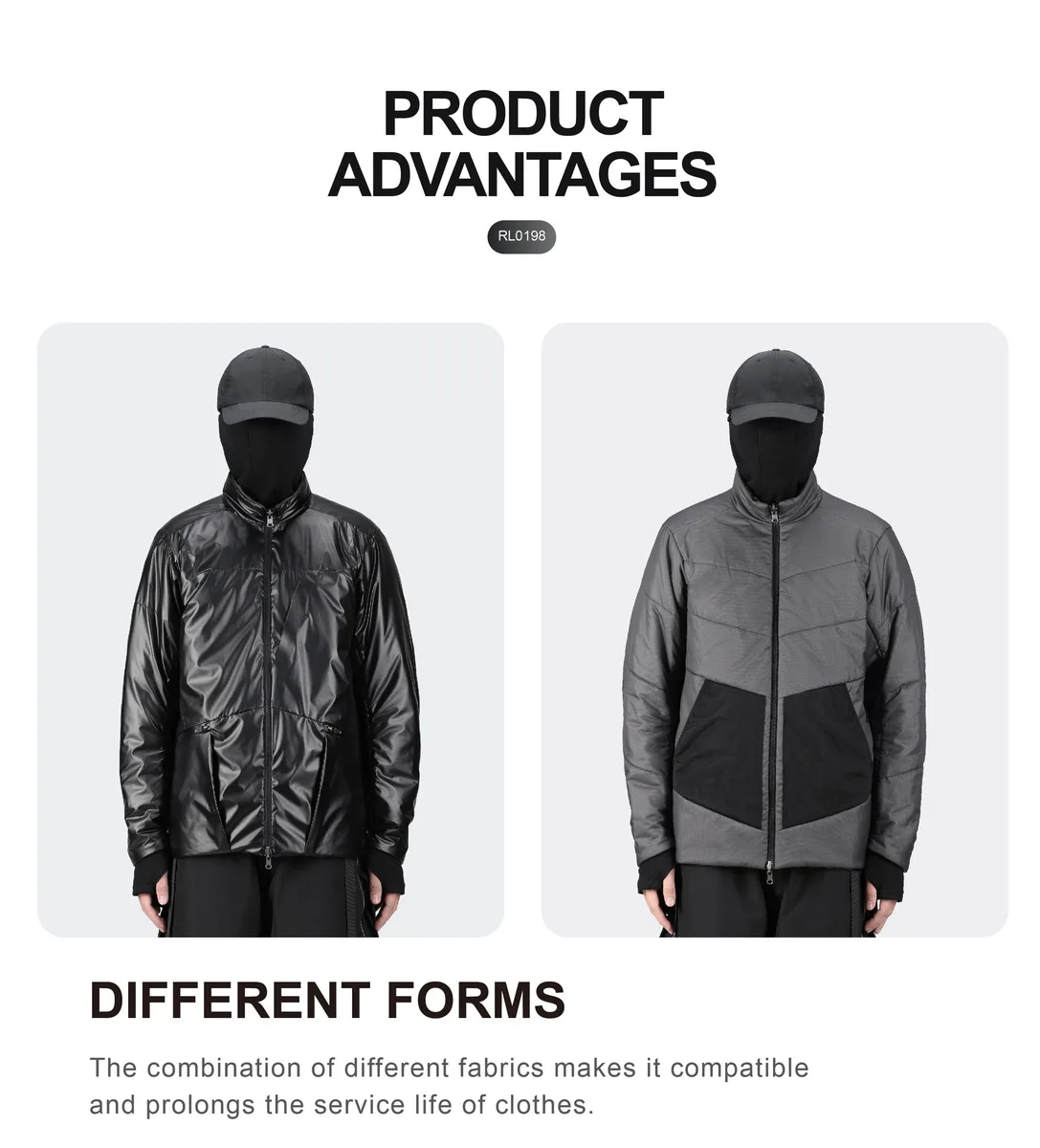 Reindee Lusion 22FW  3m thinsulate reversible jacket half height collar warm lightweight inner coat techwear gorpcore