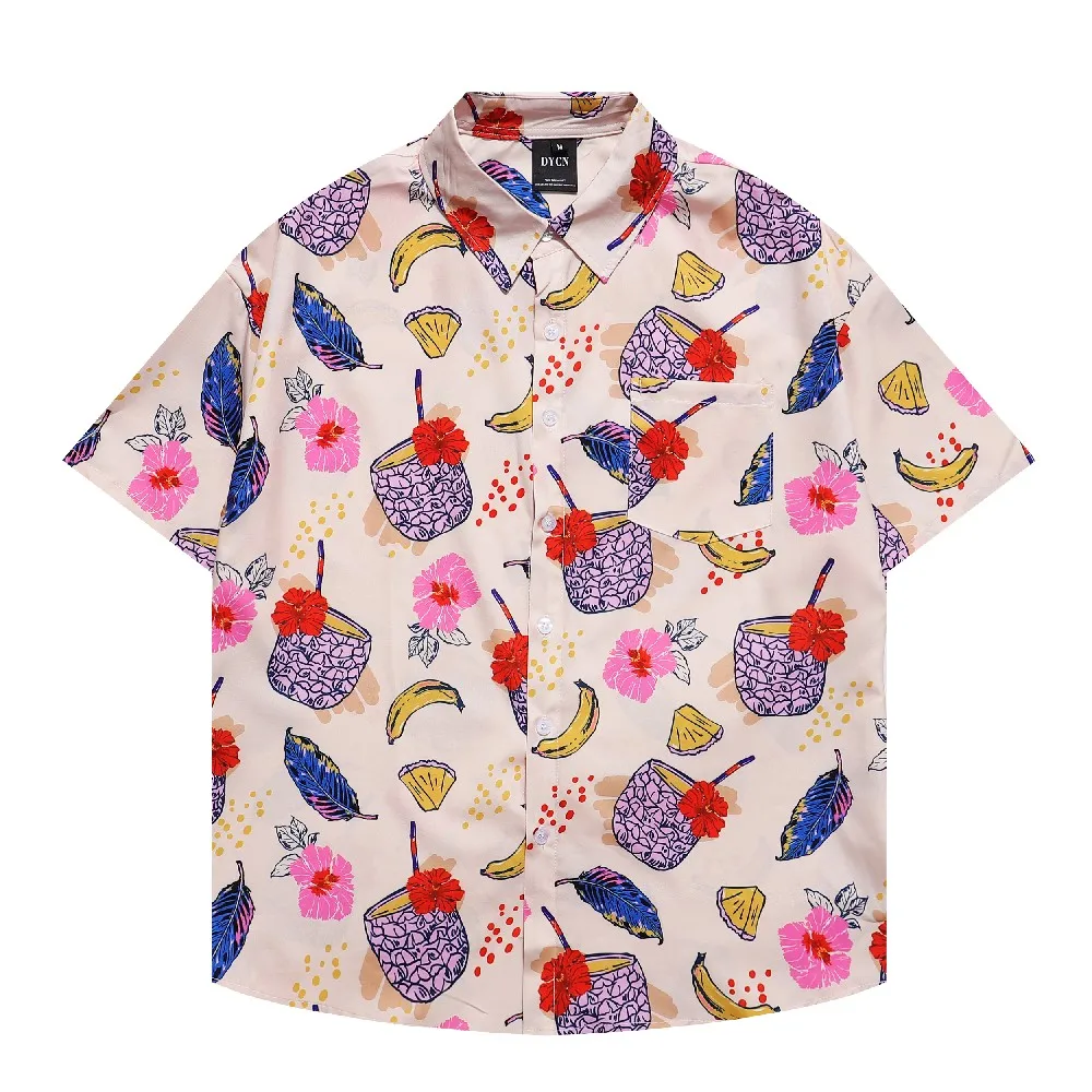 

Гавайские рубашки, летние пляжные топы, повседневная мужская рубашка с коротким рукавом, 2024, женская блузка, уличная одежда, хип-хоп, унисекс, ретро дизайнерская футболка