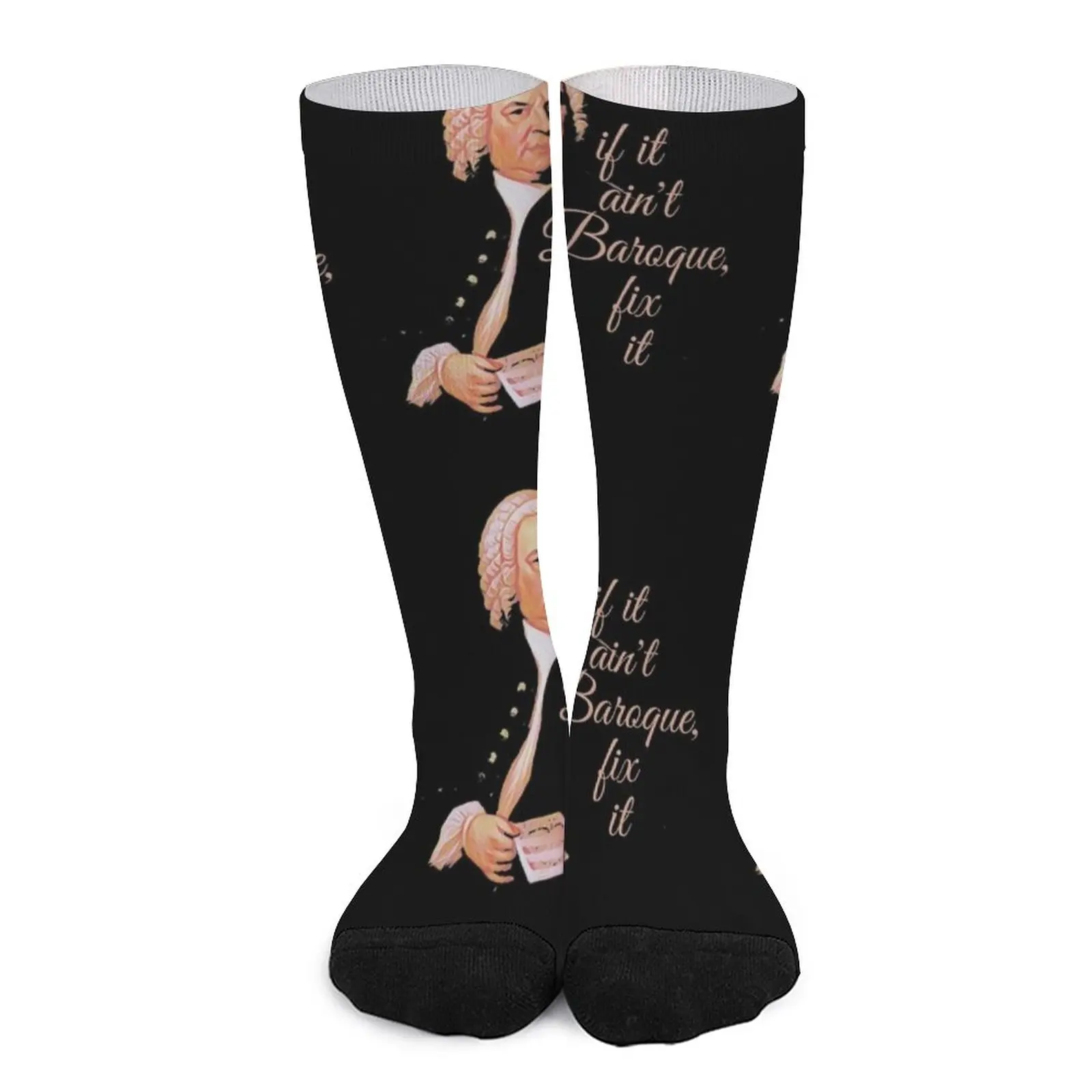 J.S. Bach if it ain't Baroque, fix it Socks sports socks for men men gifts golf Socks Women's j e bach passionsoratorium wenn donnerwolken uber dir sich turmen 2 cd