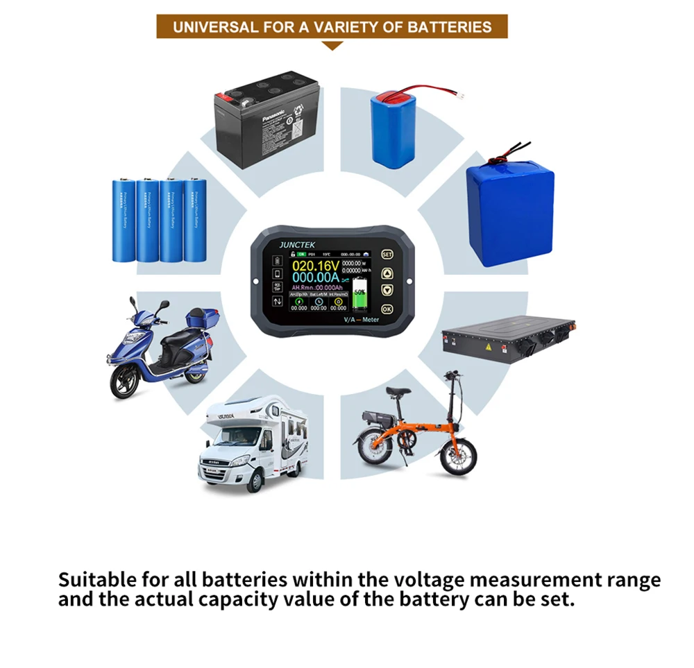 Digital Multimeter Multimeter Tester KG-140F 400A Multifunction Power Indicator Voltage Ammeter Power Display Battery Coulometer