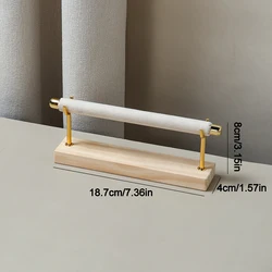 Elegant Solid Wood Ring Display Rack with Multi - Layer Storage and Removable Metal Holder (A single shot)
