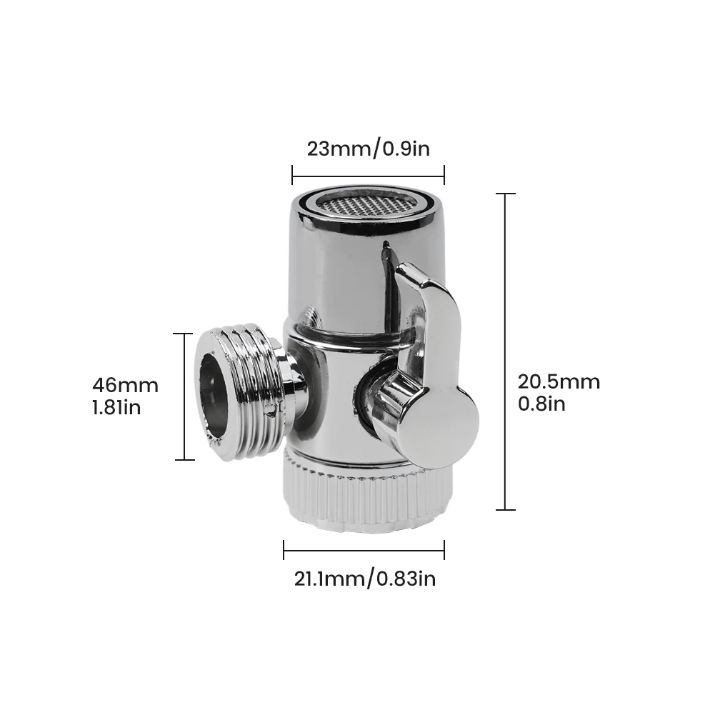 

Water Tap Connector Sink Splitter Faucet Adapter Faucet Diverter Home Improvement 1pc Chrome M22 X M24 Brand New