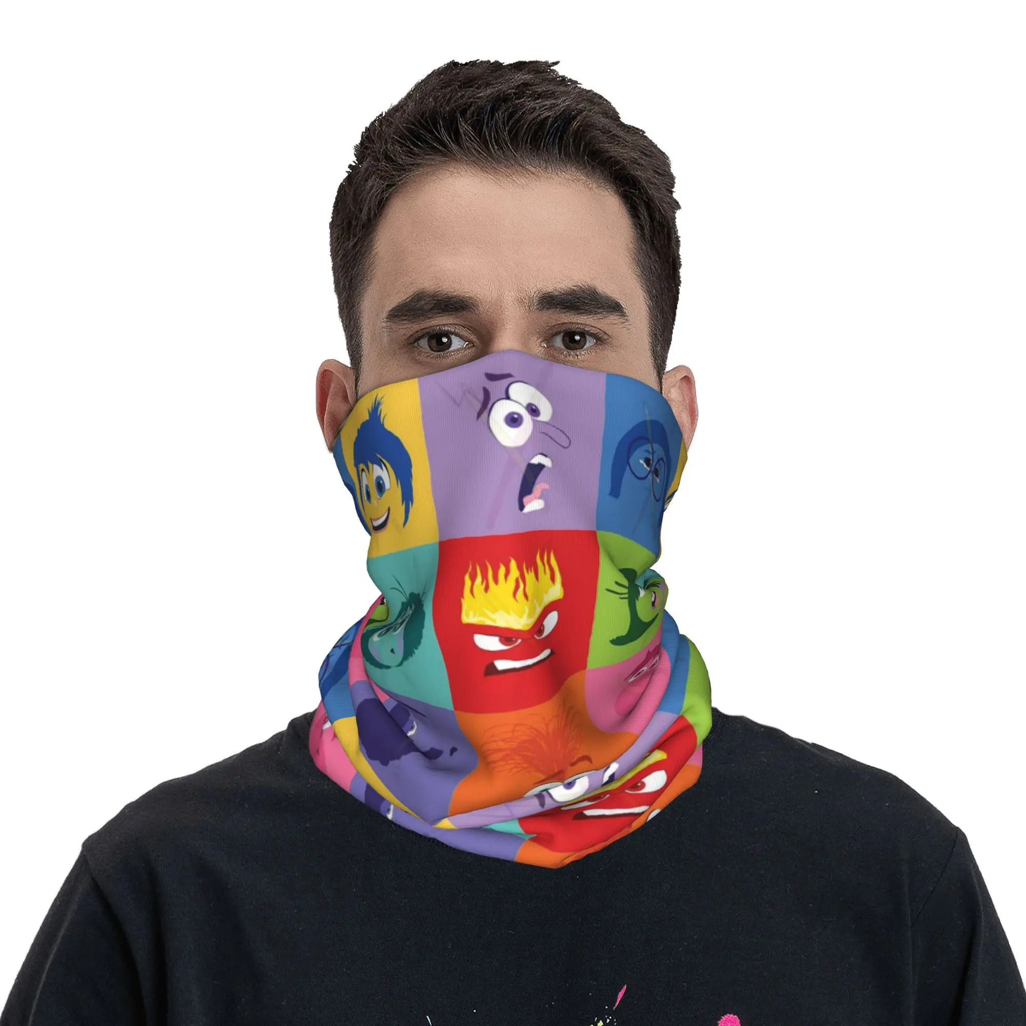 Inside Out Animes Bandana Neck Gaiter UV Protection Face Scarf Cover Men Women Headwear Tube Balaclava cycling bandana neck gaiter
