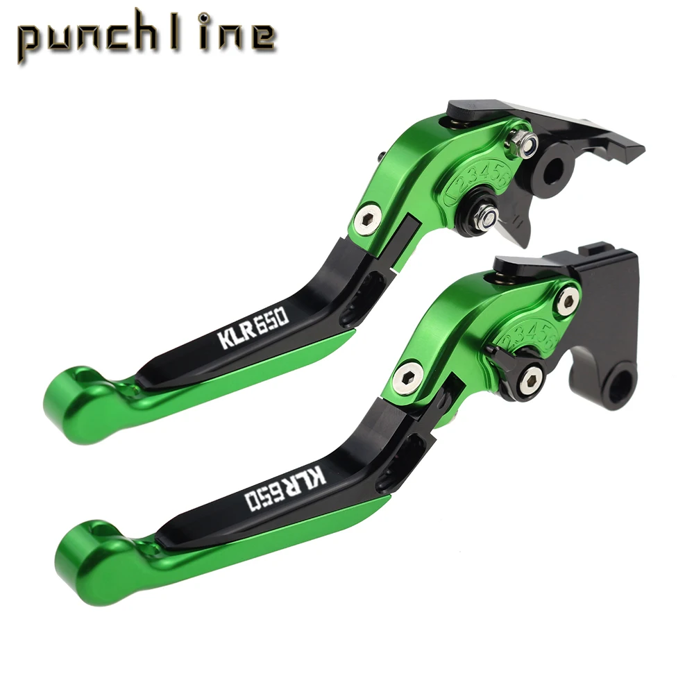 Fit For KLR650 KLR 650 2018 KLR-650 Motorcycle CNC Accessories Folding Extendable Brake Clutch Levers Adjustable Handle Set 2