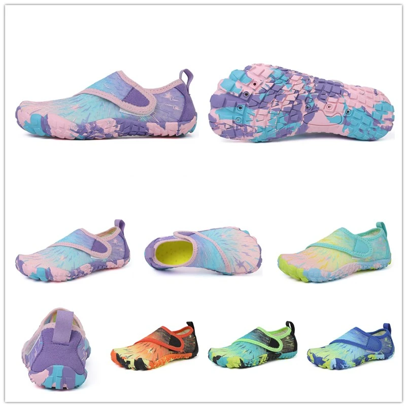 Colorful Kids Aqua Shoes Beach Five Fingers Barefoot Water Shoes Swimming Seaside Upstream Wading Children Sneakers Summer