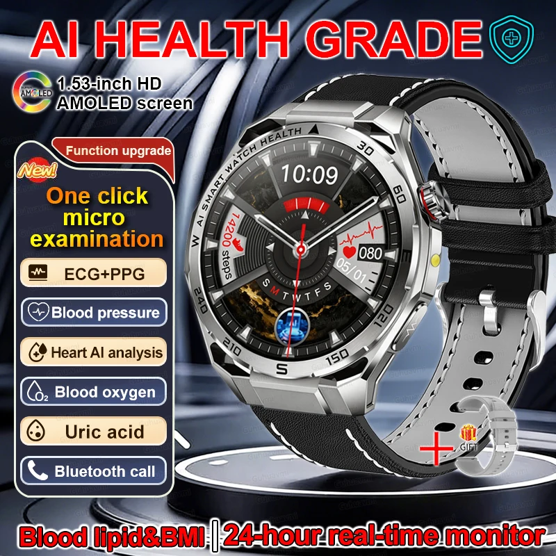 Health measurement Smart Watch Man Blood pressure Lipid UricAcid AI thumbnail 1