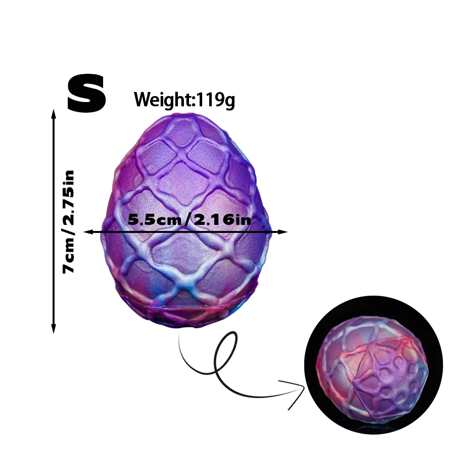 New Large Egg Type Anal Plug With Chain Couple Masturbation Traction  Anal Plugs Oviposition Trainer Lay-Eggs BDSM Adult Sex Toy