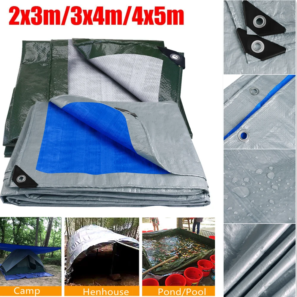 Large Waterproof Tarp Thick Tarpaulin Ideal for Canopy Tents Boats RV Pool Covers Multipurpose Protective for Indoor Outdoor Use waterproof tarpaulin waterproof tarp
