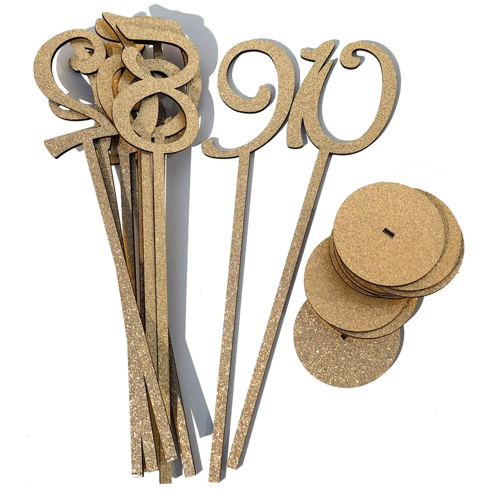 Table Numbers Table Number Cards Wooden Decorative Stands Number Holders Place Card Holders for Wedding, Anniversary
