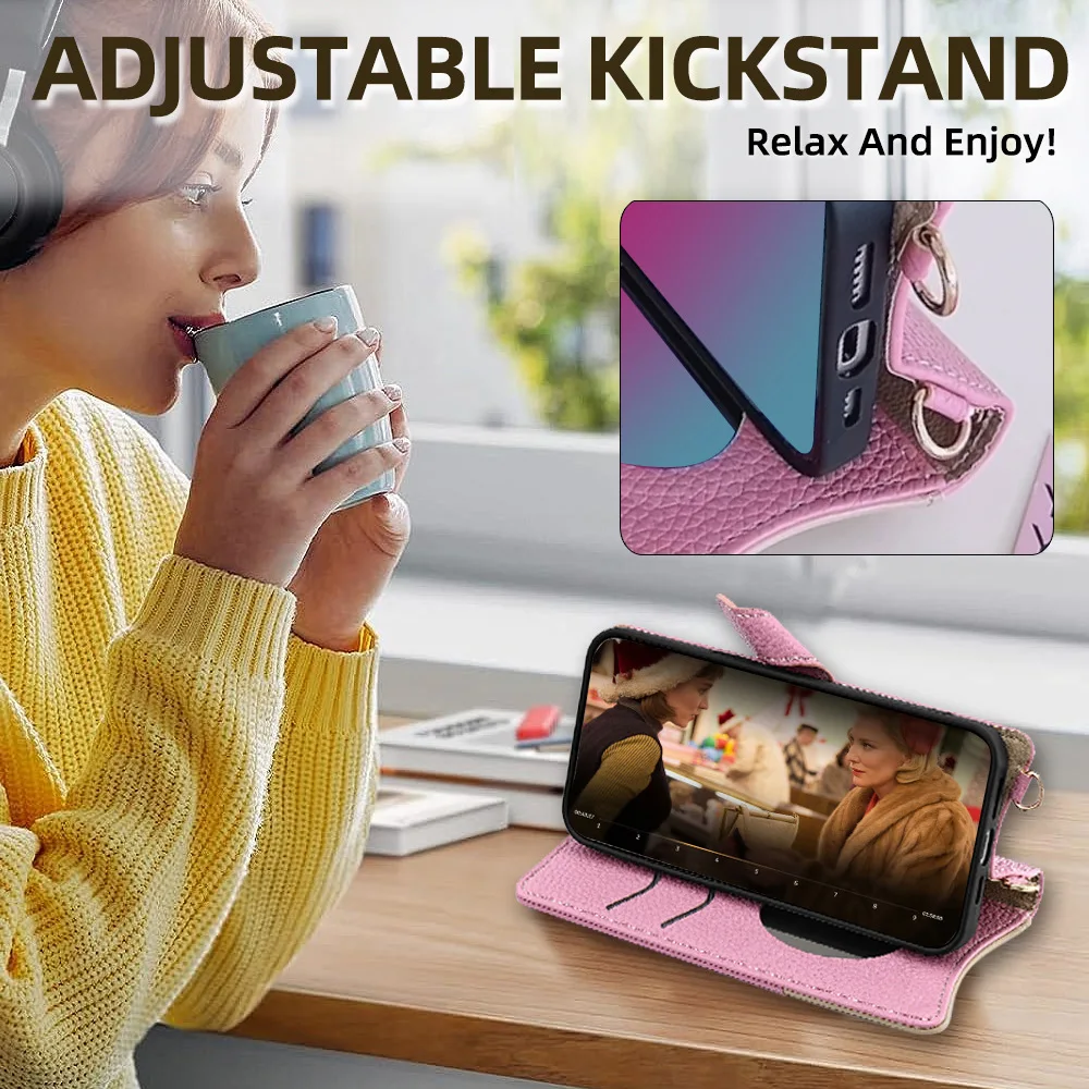 Leder-Handyhülle für Samsung S25 Ultra S24 Plus S23 S22 FE Brieftaschen-Hülle S26 EDGE Flip-Cover mit Kartenfächern Handy-Zubehör