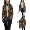 Women's Tassel Scarf Retro Mexican Floral Large Winter Fall Shawl and Wrap Ethnic Flowers Daily Wear Cashmere Scarf 2