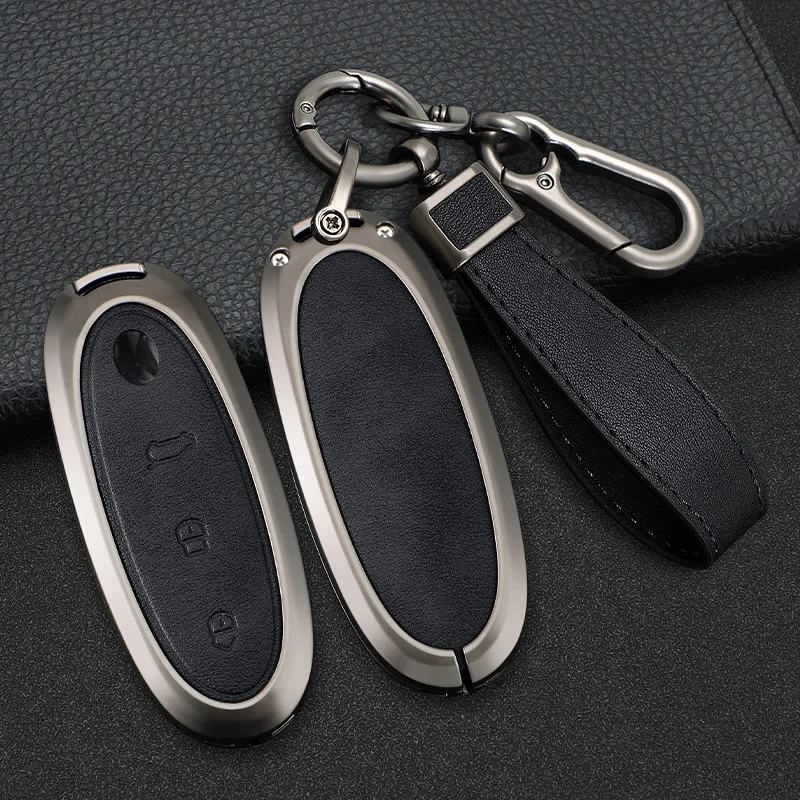 2024 Zinc Alloy+Leather Car Key Case Cover Shell For Dongfeng NAMMI ...