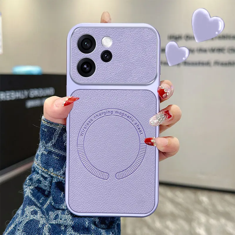Luxury Leather Magnetic Scrub Shockproof Phone Case Cover