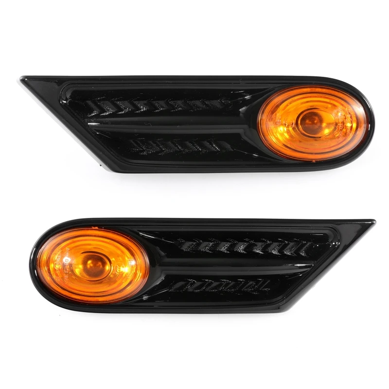 2 adet araba yan gösterge ışığı akan LED sinyal dönüş ışığı dinamik işaretleyici lamba BMW MINI için R56 R57 BMW BMW 2007-2013