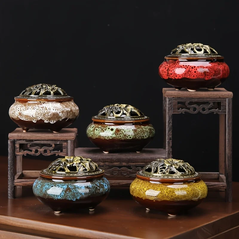 

1pc, Ceramic Stick Incense Burner And Cone Incense Holder Home Office Yoga Meditation Bedroom Accessories Room Decoration