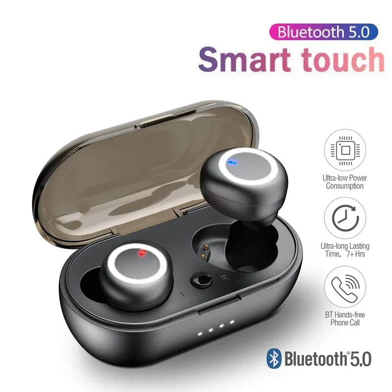 

Y50 Wireless Headphones 5.0 Bluetooth Earphones Music Headset Sports Earbuds Waterproof Earpieces Fone Deouvido Bluetooth Phones