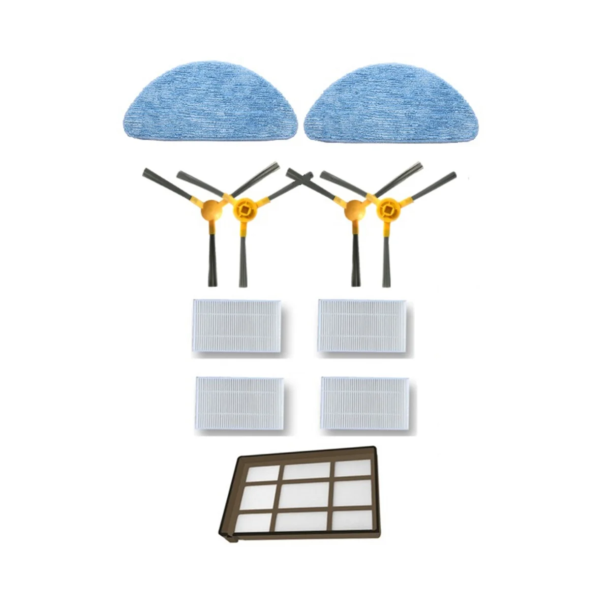 Robot Hepa Filter Roll Brush Mop Cloth Per Abir X5,X6,X8 Robot Aspirapolvere Pezzi Di Ricambio Accessori Di Ricambio