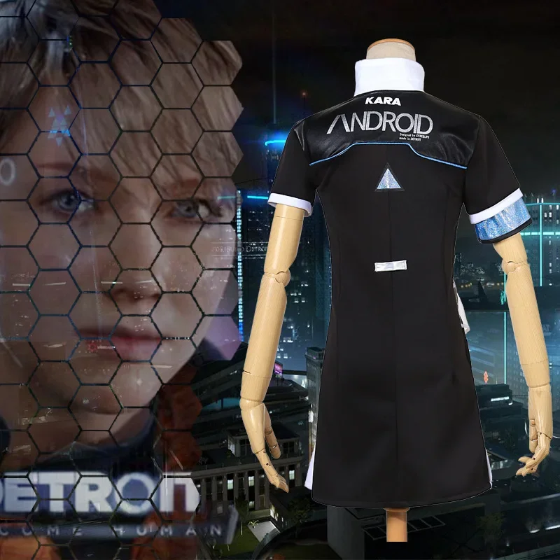 Game Detroit: Become Human Connor KARA Cosplay Costume Adult Women Dress Suit Halloween Outfit Uniform Carnival