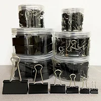 10PCS/Set Metal Paper Clip 15 19 25 32mm Foldback Metal Binder Clips Silver Grip Clamps Paper Document Office School Stationery