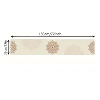 Bohemia Mandala Flowers Linen Table Runners Dresser Scarves Table Decor Farmhouse Dining Table Runners Holiday Party Decorations 6