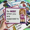 15Pcs Classroom Rules Educational Posters for Preschool Home Classroom Wall Decor Teacher Teaching Aids Montessori 5