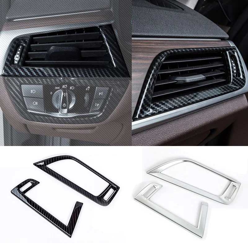 

Для BMW 5 серий 6GT G32 G30 17-20 Хром ABS 2 шт. центральный боковой кондиционер кондиционера крышка рамы вентиляционного отверстия отделка аксессуары ...