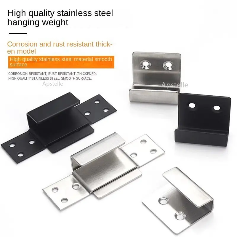 

U-shape Corner Bracket Joint Fastener Wall Support with Screws Stainless Steel Hanging Hook Code Ceramic Tile Display Buckle