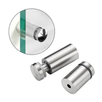 สกรูยึดป้ายโฆษณา 50/40/30/10 ชิ้น ขนาด 12/16/19 มม. สกรูสแตนเลสสำหรับติดผนัง กระจก/อะคริลิค พร้อมอุปกรณ์ยึด 4