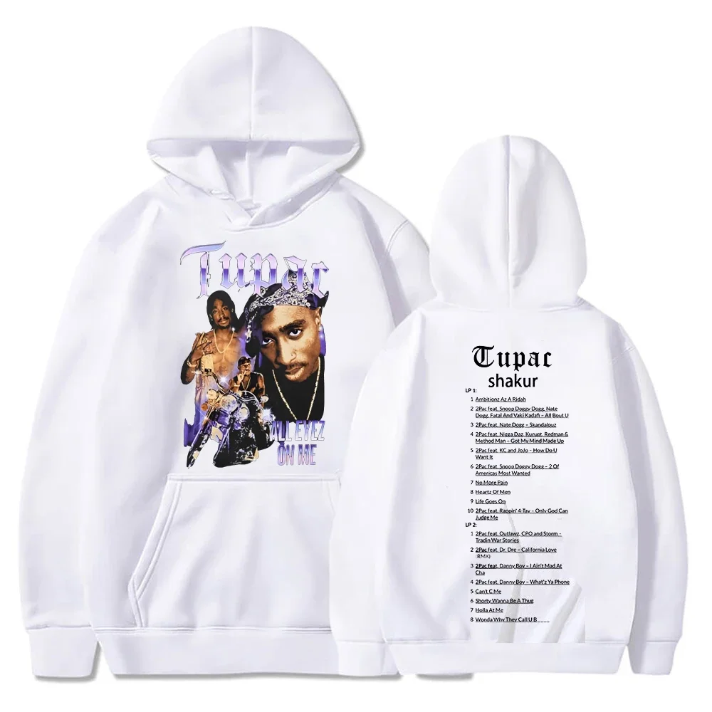 Tupac Hoodies 2pac Sweatshirts Rapper Printed Hoodie Streetwear