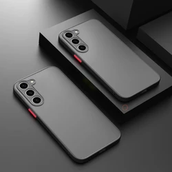 Matte Shockproof Silicone Back Cover for S24 Plus (Black)
