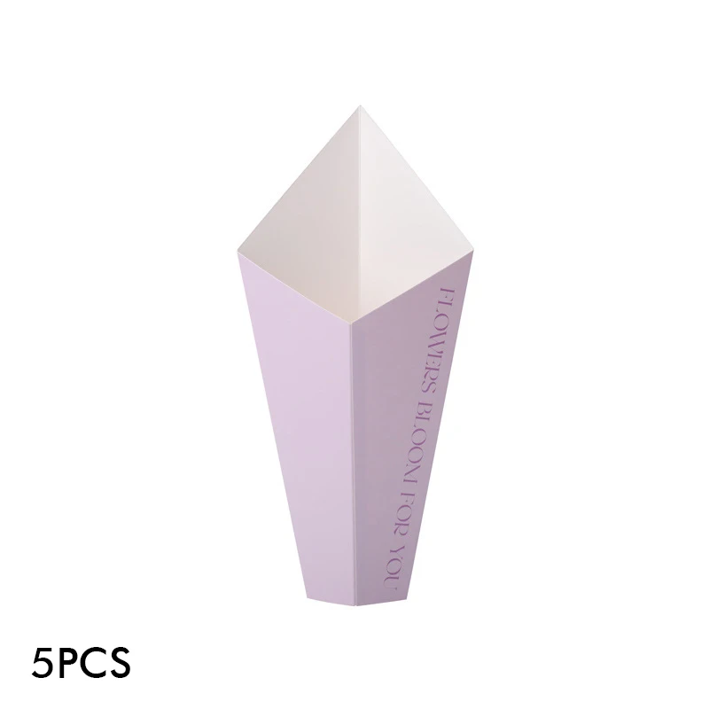 5pcs Flowers Paper Wrapping Material Triangle Cone Bouquet Packaging Paper  Flower Wrapping Paper Box Valentine's Day Decor - AliExpress