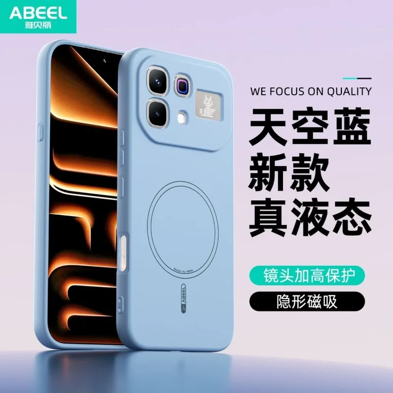 Magnetic Liquid Silicone Case with Built-In Velvet Protection - Premium Shell Bumper Cover