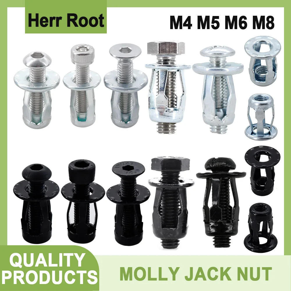 

M4 M5 M6 M8 Carbon Steel Petal Shape Rivetnut Stainless Steel Screws Molly Jack Nut License Plate Fix Panel Clamp Lock Rivet Nut