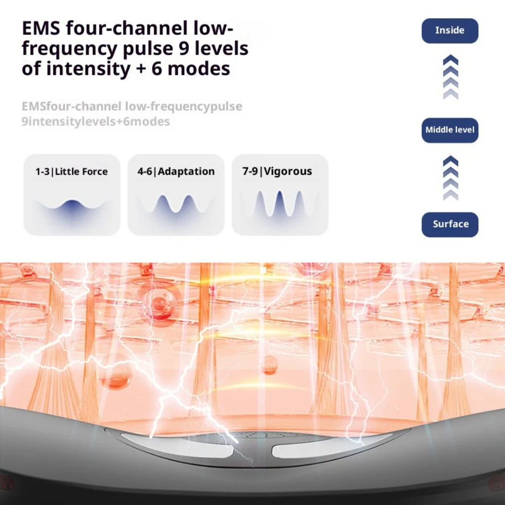 Electric Waist Back Massage Body Massage Device Muscle Masajeador Machine Waist Relax Support Spine Lumbar Traction Red Light