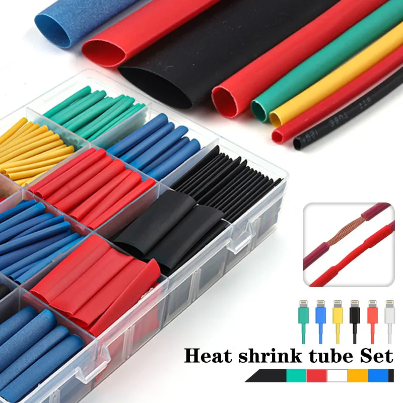 

Boxed Kit Heat Shrink Tube 2:1 Protect Insulation Sleeving Tubing Assortment Electrical Wire Wrap Cable Shrinkage Connection
