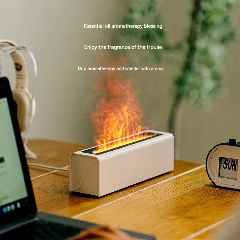 Bunte Simulation Flammen diffusor USB-Plug-in-Duft Büro Home-Flamme Befeuchtung Diffusor Diffusor