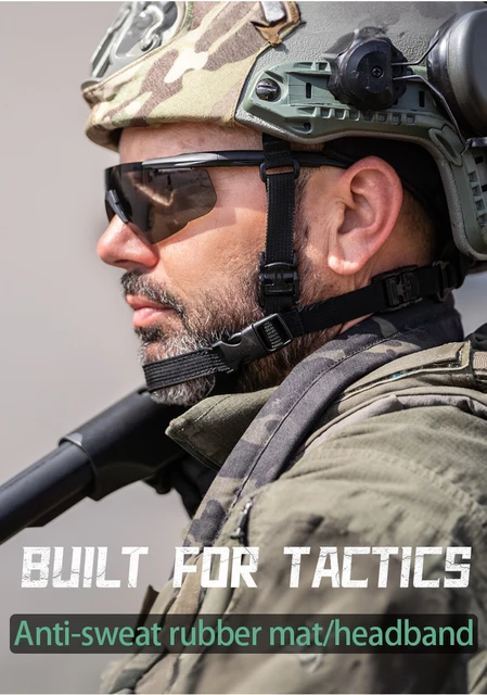 Lunettes Tactiques Militaire - 3 Lentilles, Airsoft, Paintball, Protection