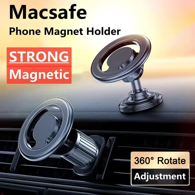 Strong Magnet Car Air Vent Phone Holder for Magsafe Accessories Stand Magnetic Car Dashboard Support for iPhone 15 14 13 12 Pro